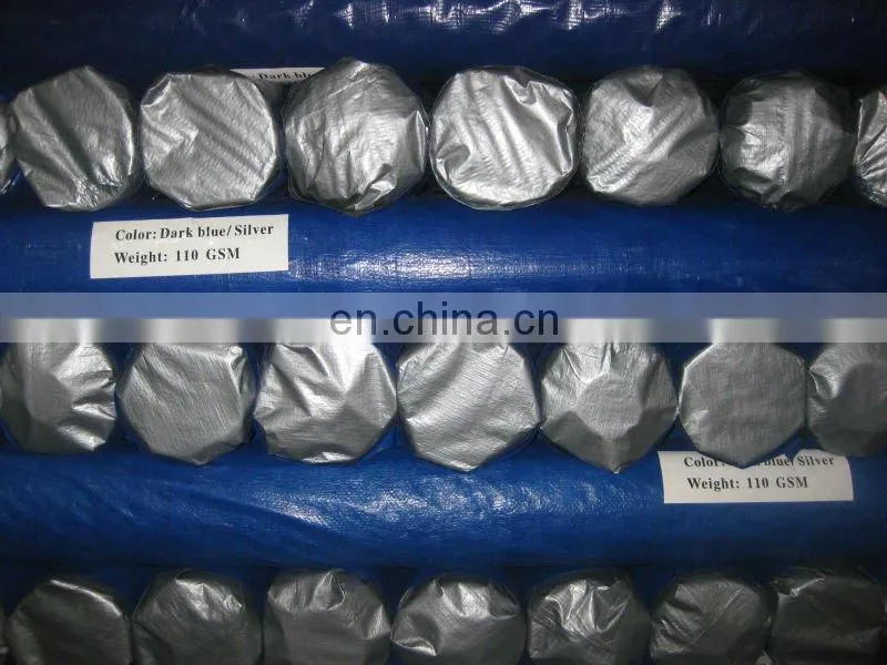 pe tarpaulin blue/silver awning tarpaulin in roll