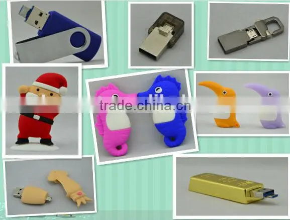 Otg 32MB-64GB mini usb flash drive with rotating styple