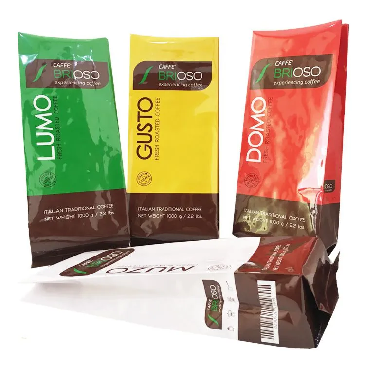 Wholesale custom printing 12oz stand up aluminum foil coffee bag with valve
