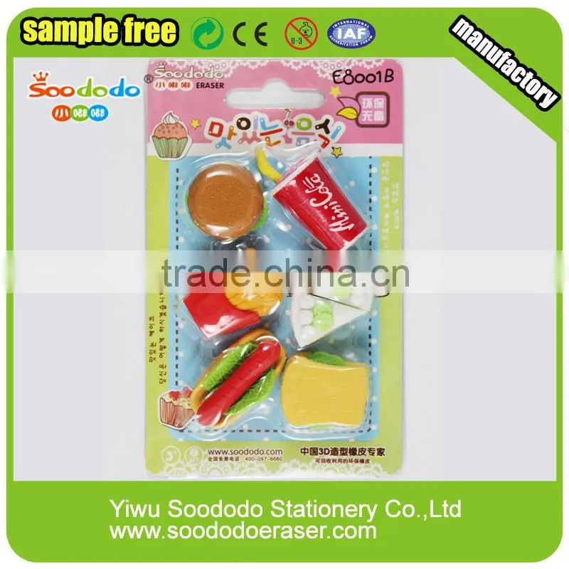 School tool eraser Blister Card Packing stationery