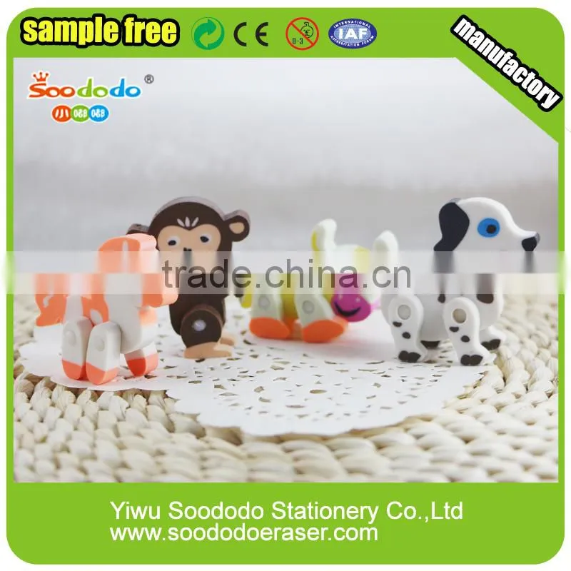 assemble Dog shape extruded promotion eraser