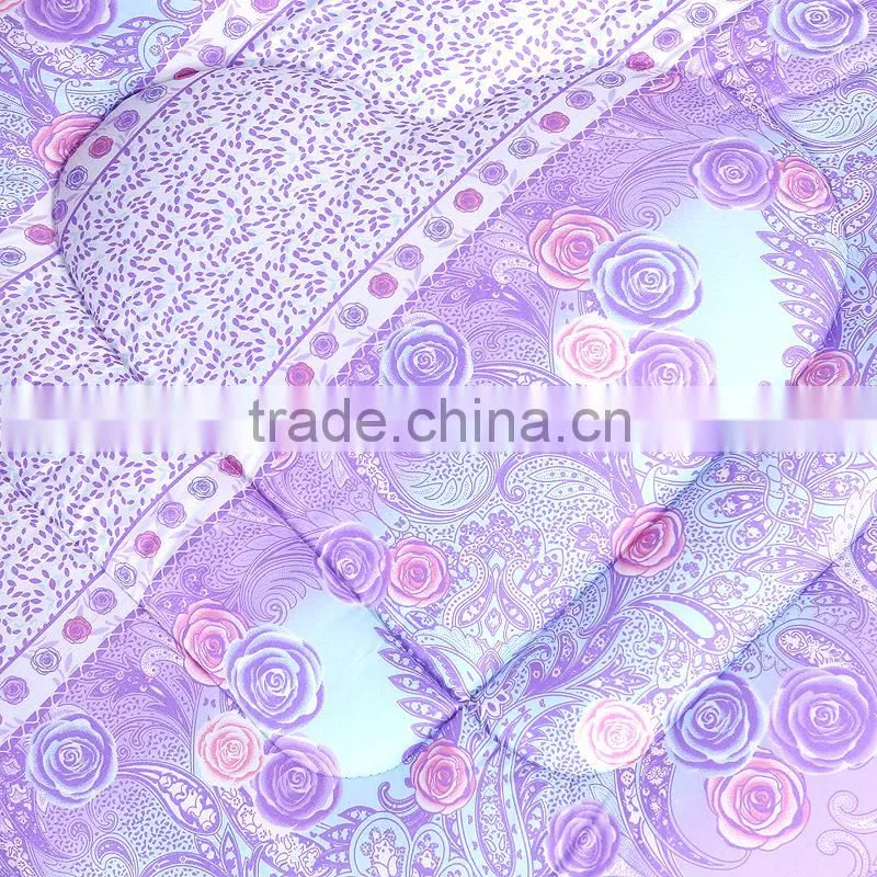 Cheap price polyester microfibre bright purple colored king size down comforters