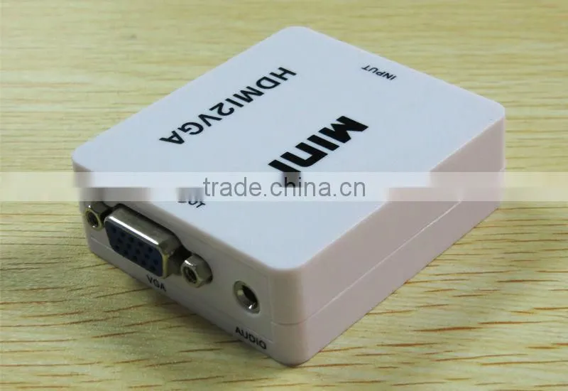 1080P Mini VGA 2 HDMI Converter 1080P Converter Adapter Audio Video Digital Converter for PC HDTV