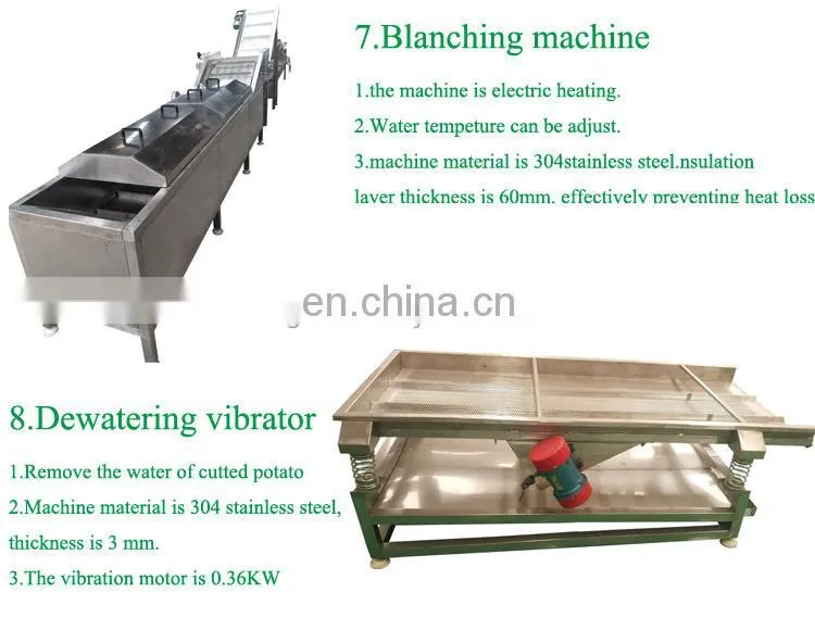 Fully Automatic Electric French Fries Potato Chips Making Machine Production Line