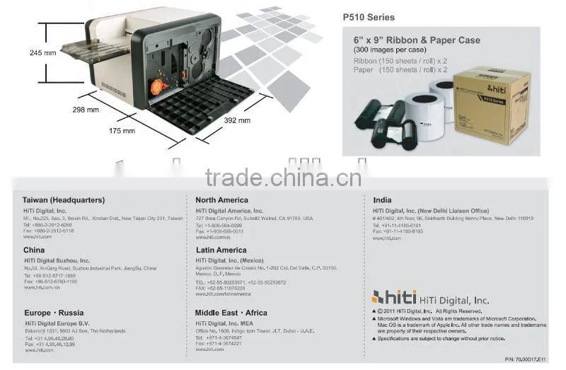 Automatic cut HiTi P510L digital thermal printer