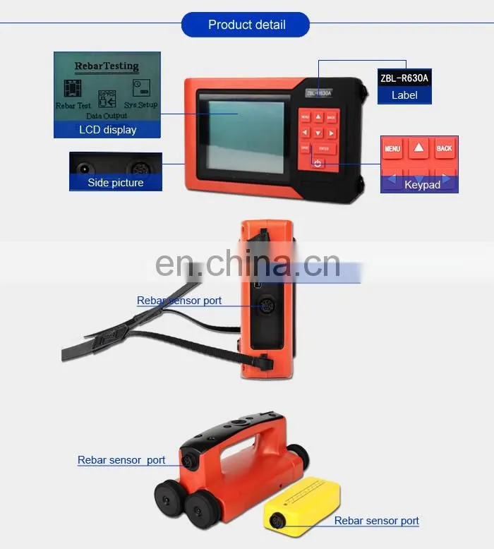 Taijia pipe locator, concrete rebar scanner zbl r630a digital rebar detector locator concrete reinforcement detector
