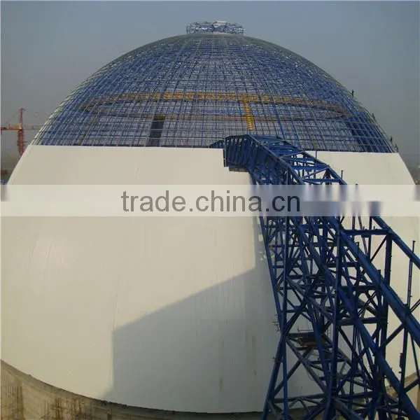 Wind resistant steel structure coal storage