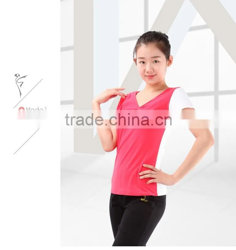 Hot Sale Short Sleeve Dance Top, Fitness Top, Yoga Top