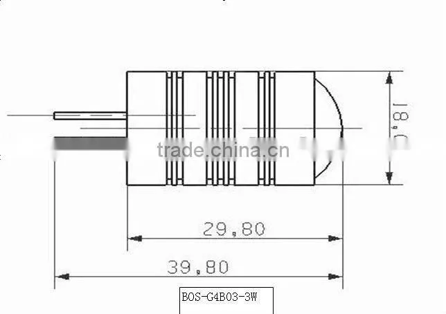 2013 new product 3w high power G4 lamp BOS-G4DO3-3W