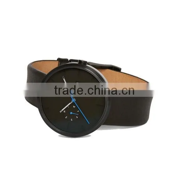 Fashion design new arrival stainless steel case custom watches with leather strap