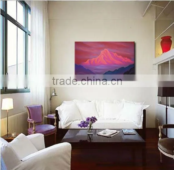 The distant mountains Landscape Artwork oil painting on canvas