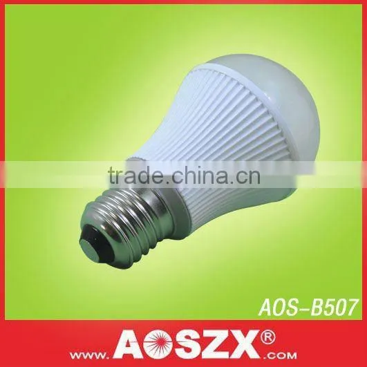 Shenzhen AOSZX cool white 500lm smd 5630 E27 12V 5W LED Bulb