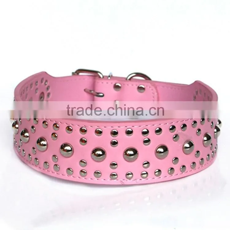 Wholesale fashion chain pet collar mushrooms nails dog collars