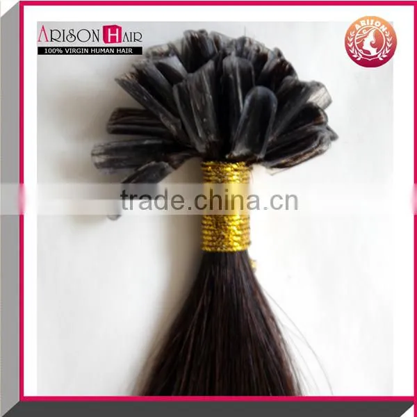Promotional Outstanding Quality double drawn v tip hair extensions