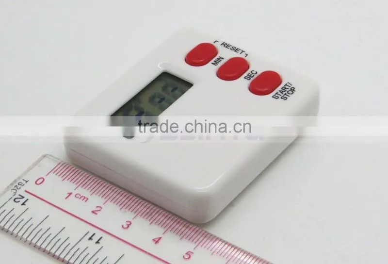 AG13 Battery Power Strong Magnet Stainless Steel Holder Family Count Up Countdown Digital Cooking Timer