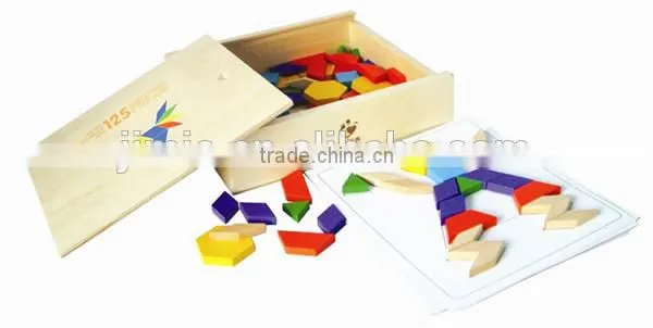educational toys kids wooden playing puzzle pieces, wooden magnetic puzzle box