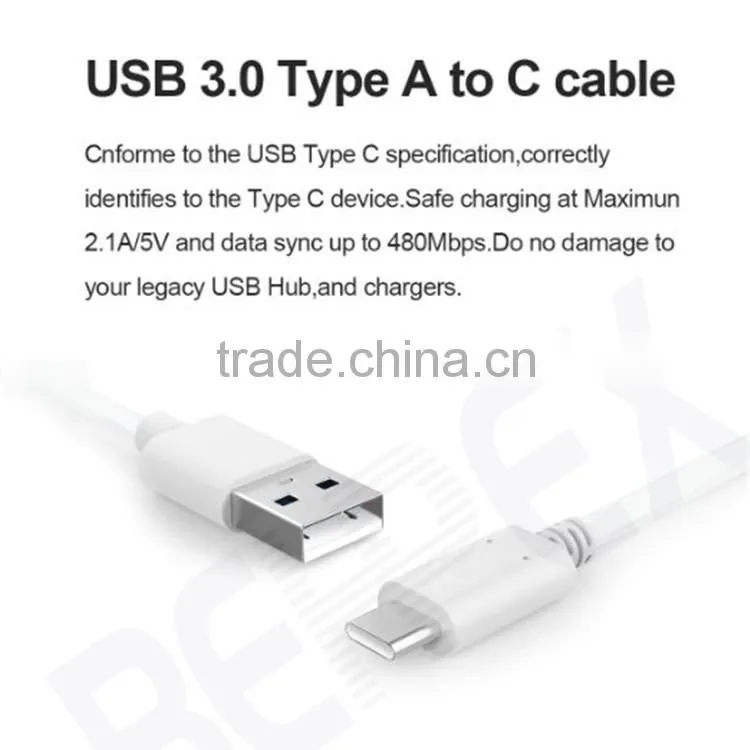 High Quality Reversible 3.0 Type C to A USB Data Cable for Mobile