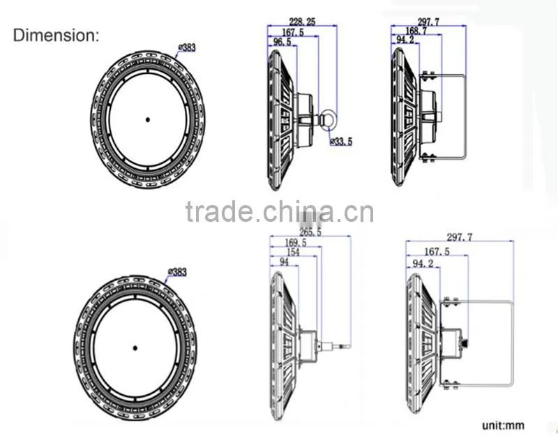 200w UFO led high bay lamp
