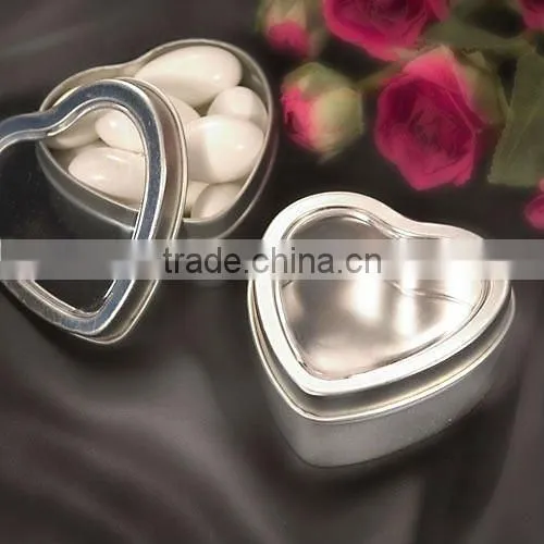 Wedding Favor Mini Heart Shape Chocolate Gift Tin Box