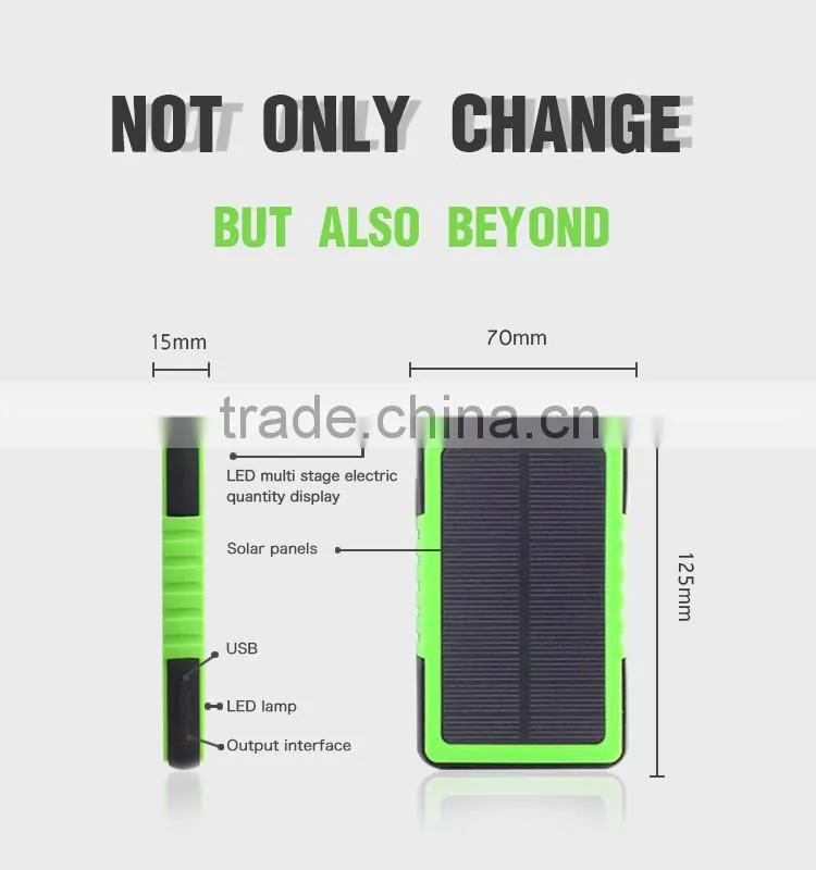 2016 solar charger 8000mah solar panel case solar charger