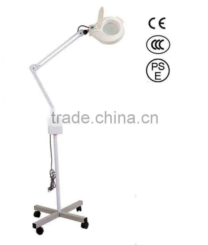 2016 hot sales A-607 skin analyzer magnifying cold light/ Cold light Magnifier with flexible stand for beauty treatment