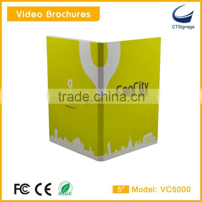 5 inch lcd screens video greeting cards wholesale vc5000