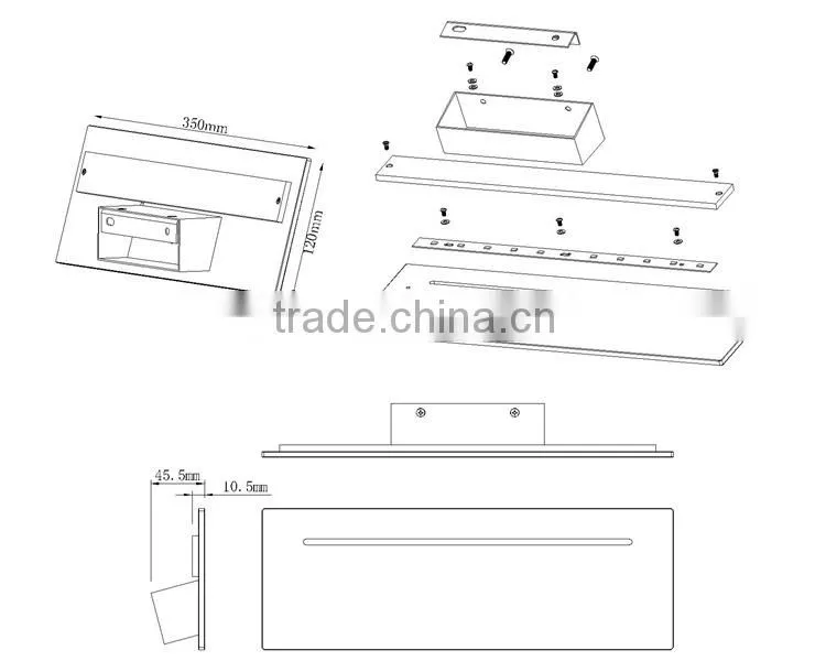 Indoor Residential decorative 7W aluminum wall lamp