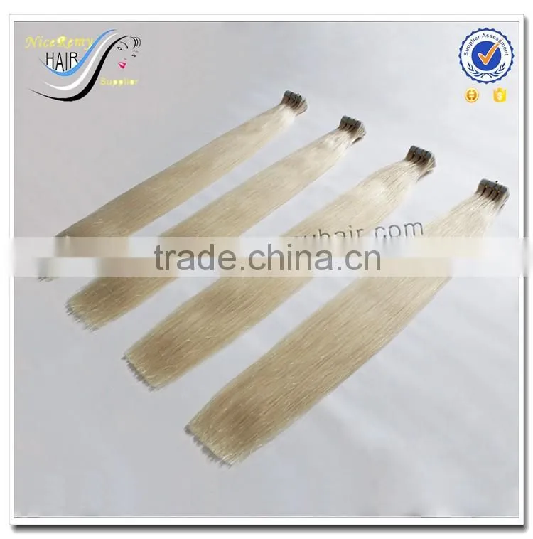 Wholesale adhesive tape for hair extensions 100% european virgin human hair extension
