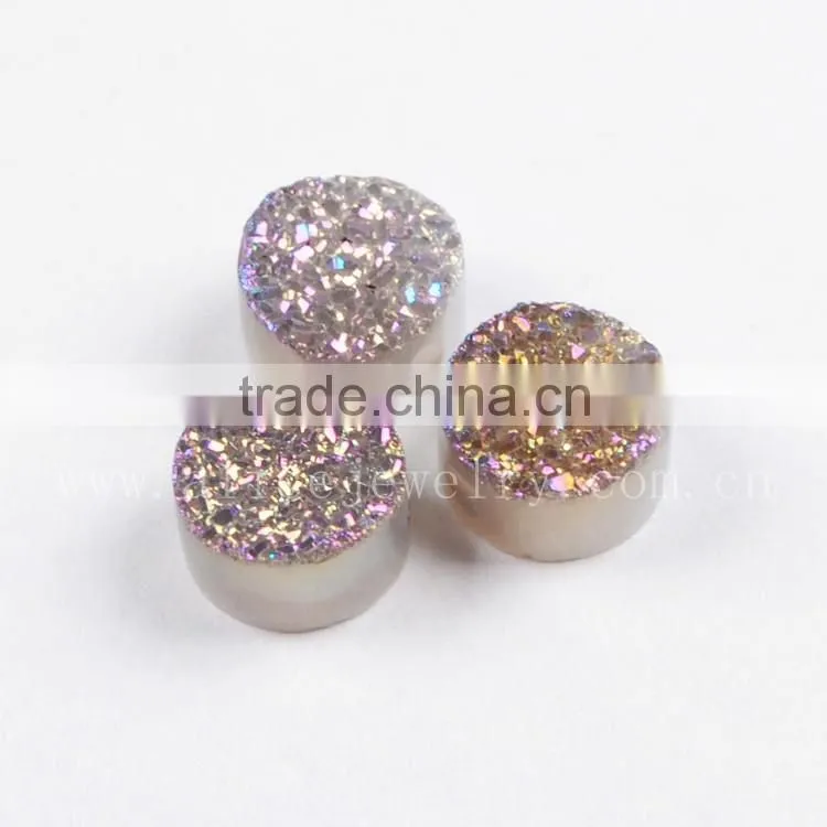 Natural AAA quality candy color agate druzy stone beads wholesale semi precious gem stone cabochons