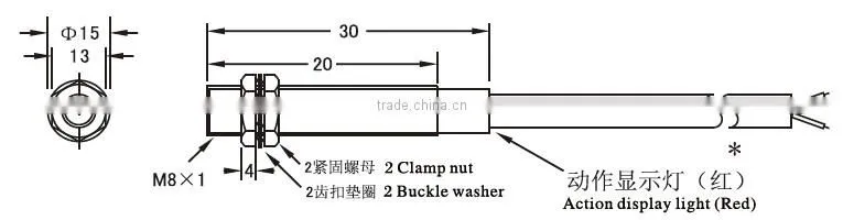 M18 reed switch magnetic sensor DC/AC two wire NC LG18A3-10-J/DZ