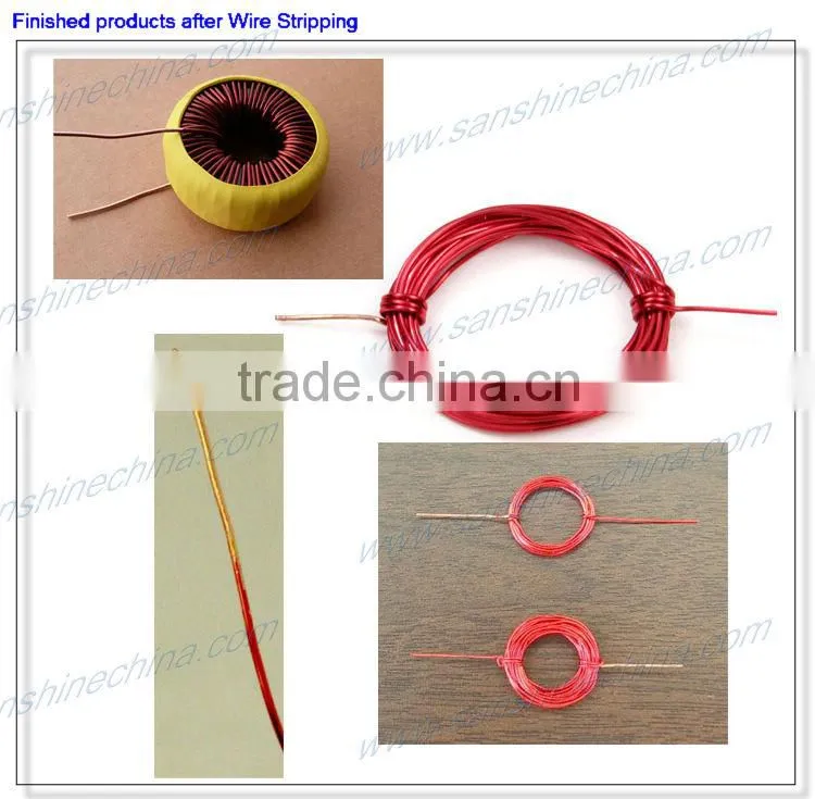 Portable coil enamel wire stripping machine