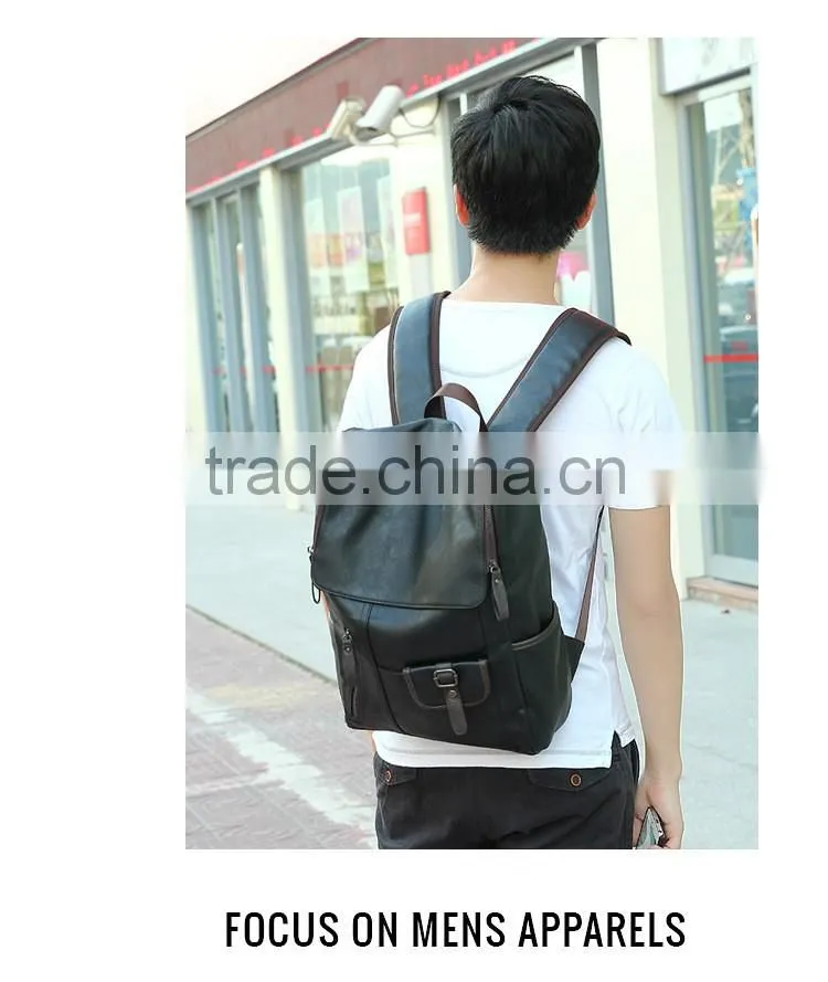 2015 vintage mens leather laptop bag backpack