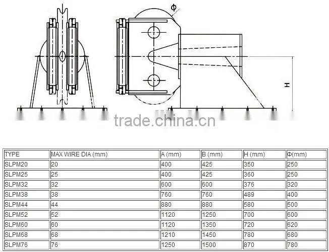 Mooring univeral swivel head anchor fairlead for ship