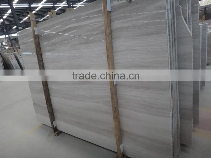 Best sale top quality white wooden vein marble slab/tiles price
