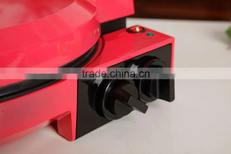 Electric 1800W non-stick coating pizza pancake maker with timer and temperature control