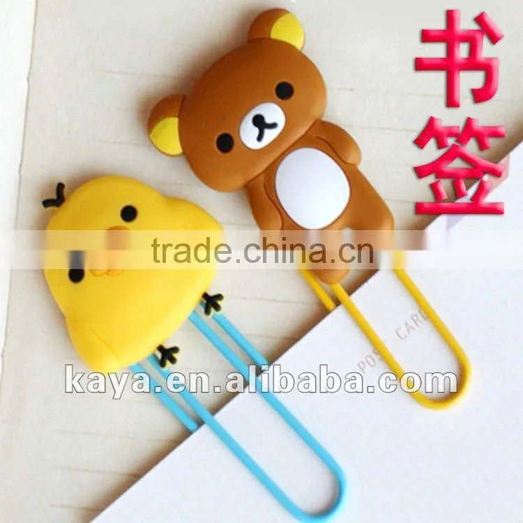 Factory OEM soft pvc handmade bookmark