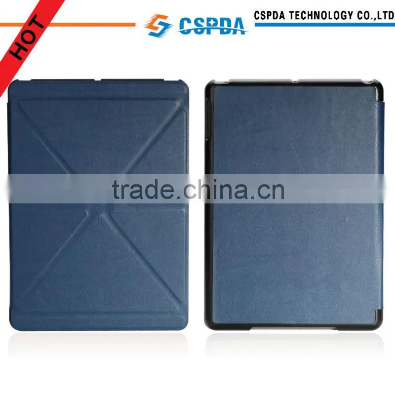 Unique design blue leather case with stand for new kindle fire HD 7 2nd generation