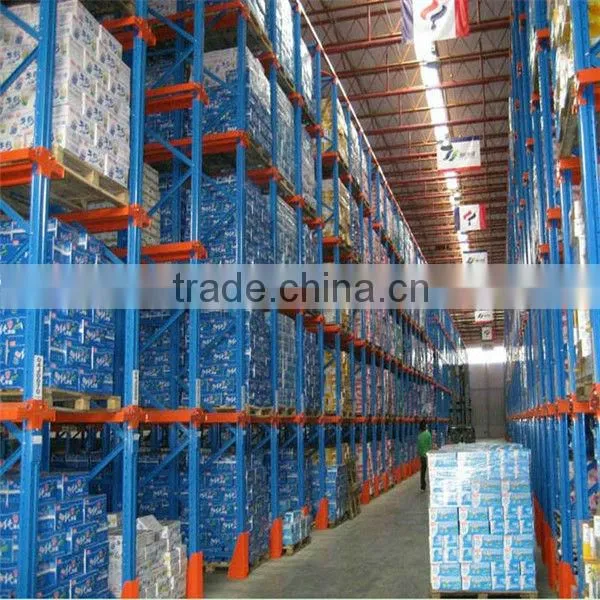 high density storage first-in-last-out warehouse drive in racking