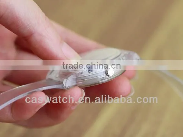 Fashion transparent plastic quartz watch