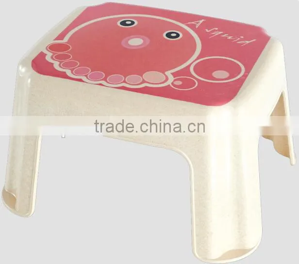 Eco-friendly 18cm Height Bamboo Fiber Plastic Step Stool For Kids