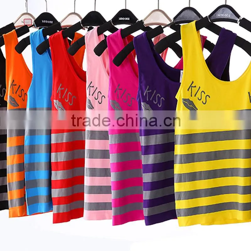 LADIES FASHION STRIPE SPORT A SET OF CAMISOLE & PANT