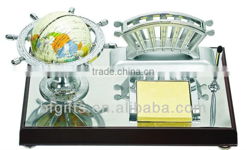 wooden and plastic destktop set business promotion gifts with global and penholder BF13001 (bofeng)-47