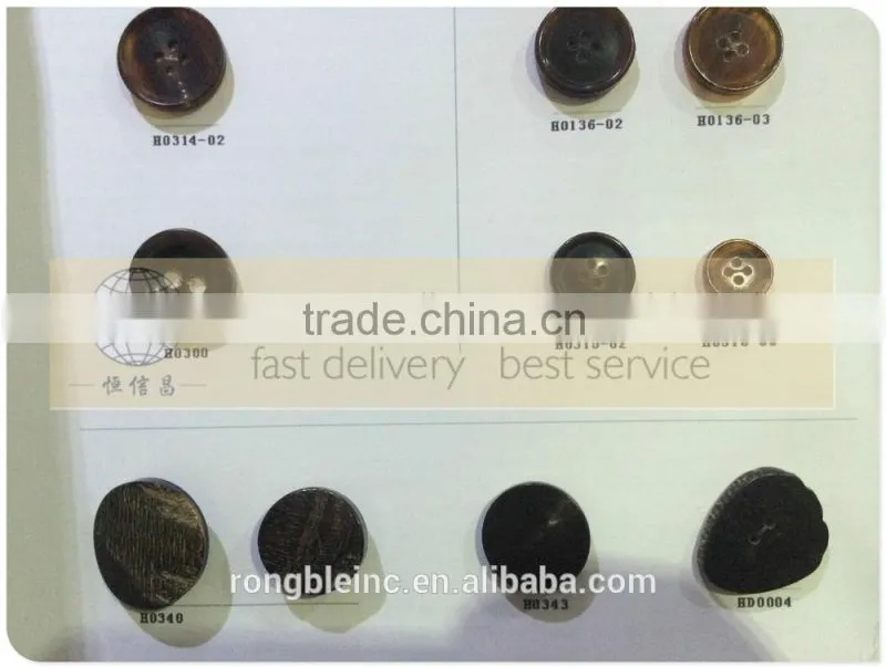 Real horn button for coat