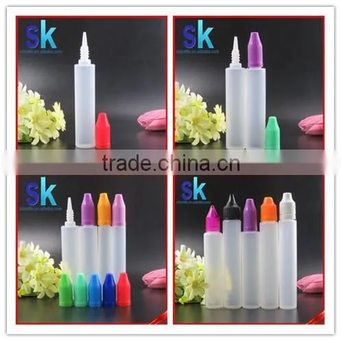 2015 new 30ml unicorn bottle pen shape PE e liquid plastic bottle in stock