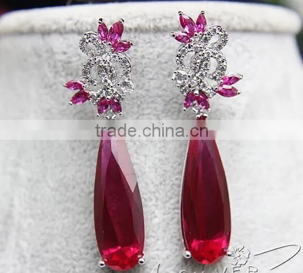 JINSE Big Beautiful Drop Earrings Made With Larger Zircon
