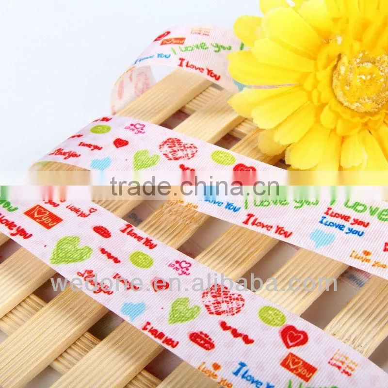 Printed Grosgrain Ribbon for Wedding Gift Wholesale