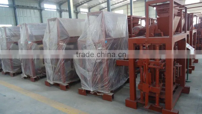 China famous brand factory price concrete block molding machine,Simple hollow block making machine line QT40-1