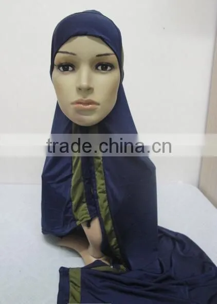 H301 latest one piece instant hijab with shawl,muslim scarf
