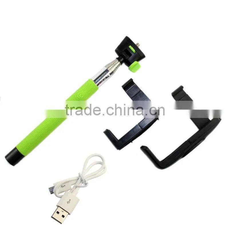 Bluetooth wireless monopod z07-6,Handheld selfie monopod for mobile phone,wireless mobile phone monopod with color box