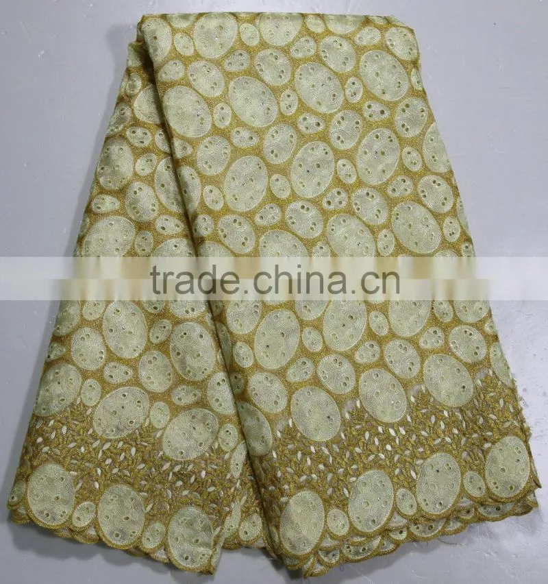 Low price african organza lace in switzerland embroidery with stones for bridal wedding dress